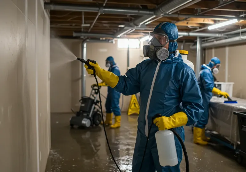 Basement Sanitization and Antimicrobial Treatment process in Mountain View, HI