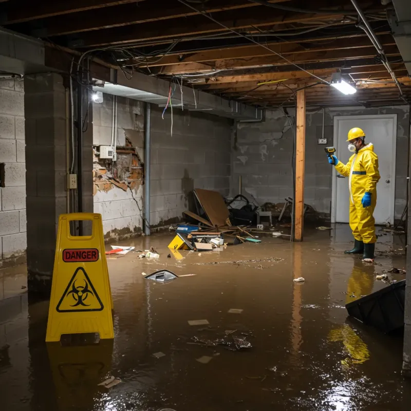 Flooded Basement Electrical Hazard in Mountain View, HI Property